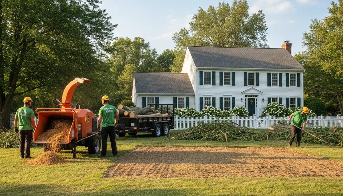 Clean yard after professional tree removal and stump grinding in Salisbury, MD by local experts