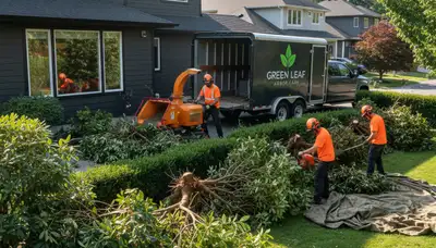 Professional shrub removal service in Salisbury, MD clearing overgrown bushes and unwanted vegetation