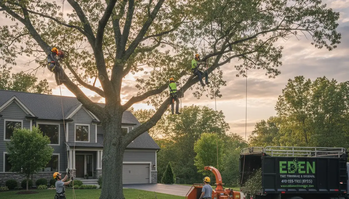 Professional tree removal service in Salisbury MD safely clearing residential trees